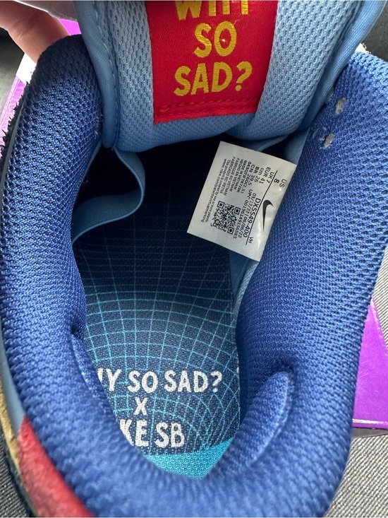 Nike ‘Why So Sad’ SB Dunk Low Pro - DX5549-400- Men’s Size 8 EUC main image 5
